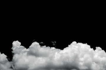 clouds on corner frame isolated on black background