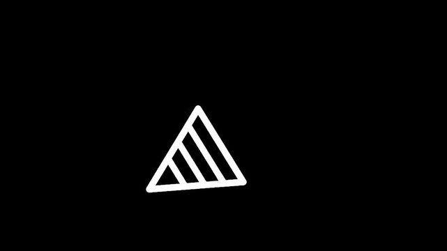 Party popper icon on black background