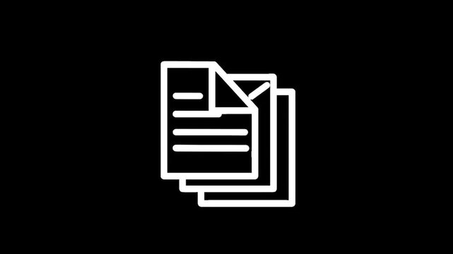 Documents icon on a black background