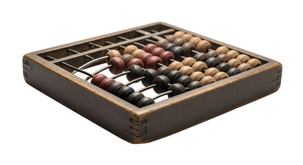 Vintage Wooden Abacus Calculation Tool Transparent Background