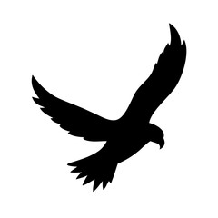 Eagle flying silhouette vector illustration