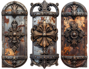 transparent png background. Ai generated - Set of perfectly preserved with detailed m