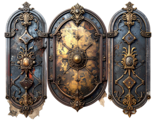 transparent png background. Ai generated - Set of perfectly preserved with detailed m  