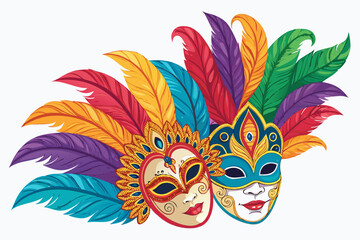 Crisp Masks And Feathers Bold Carnival Creative Visual