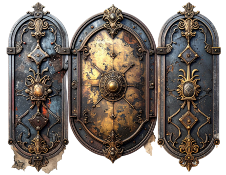 transparent png background. Ai generated - Set of perfectly preserved with detailed m