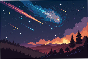 Featuring Meteor Shower Night Sky Bold Stunning Professional Photo