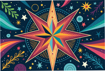 Depicting Starburst Explosion Bold Cosmi Crisp High-Quality Stock Image