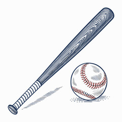 Beautiful Create Bold Stroke Baseball Bat And Ball Creative Visual
