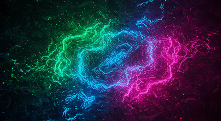 Naklejka premium Futuristic AI Algorithm Creating Digital Artwork