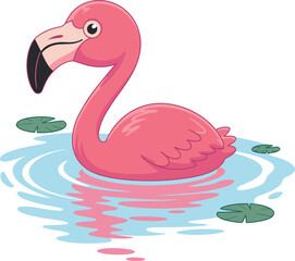 A Pink and Blue Psychedelic Mushroom with Four Yellow Eyes on its Cap and a Curved Stem, Perfect for Groovy, Fantasy, or Trippy Retro Design Vector.