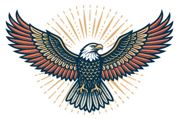 Featuring Eagle Soaring With Glowing Wings Bold Wil Elegant Professional Photo
