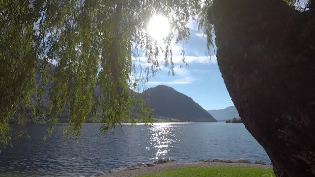 View of the Lake Grundlsee, Salzkammergut, Styria, Austria
