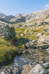Mountain landscape in the French Alps during summer
