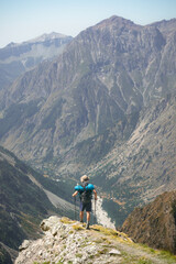 Naklejka premium Mountain landscape in the French Alps during summer