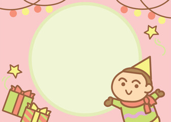 Cartoon style party invitation card