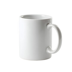 Blank White Ceramic Mug, plain drinking mug, white isolated background