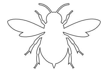 Obraz premium Simple vector illustration of a bee. Ideal for nature, insect, or children's content; conveys playfulness, energy, and teamwork in engaging images