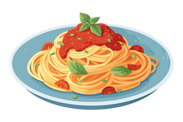 Pasta Plate With Glowing Tomato Sauce Bold Itali Creative Visual Perfect for Editorial Content