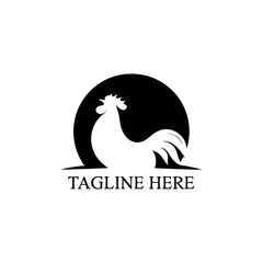 Abstract rooster head vector logo design, featuring creative farm, poultry, or food business branding emblem in modern vector style