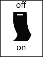 Power toggle switch silhouette vector icon 
 on off button for control panels devices and tech illustrations