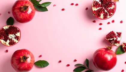 pomegrante on a white background
