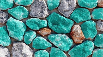 Turquoise stones texture pattern background