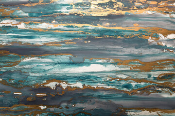 Art background made of multicolored ink stains