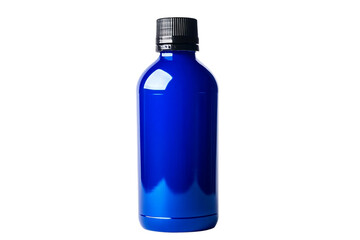 Plastic Blue Sport Drink Bottle Isolated on Transparent Background