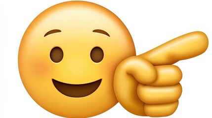 Laughing emoji pointing finger at you with transparent background, meme sticker for social media