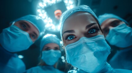 Surgeon Team in Operating Room – Healthcare Professionals Preparing for Surgery