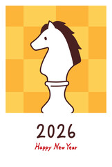 午年の年賀状テンプレート　2026年