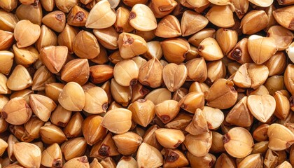 Close-up of buckwheat groats