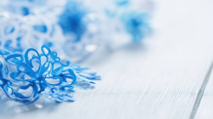 memorable. Celebration concept with blue decorative elements on a white wooden background. tutorial guides, club newsletters, designed for sports & leisure club marketing, used by product marketers.