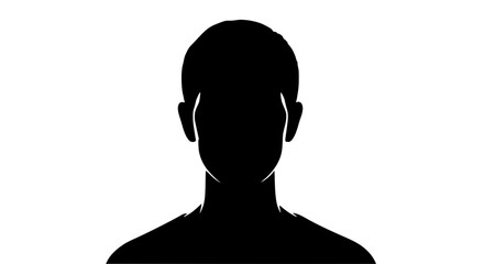 Vector art of a mysterious silhouette of a person, , evokes a sense of anonymity and intrigue, inviting viewers to project their own identity onto the unknown figure