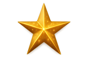Obraz premium Golden five-pointed star representing quality and success
