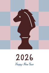 午年の年賀状テンプレート　2026年