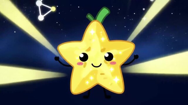 Animated star fruit character