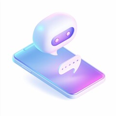 AI Chatbot On Smartphone 3D