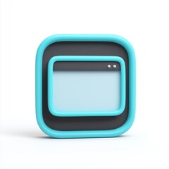 Browser Window Stack Icon 3D
