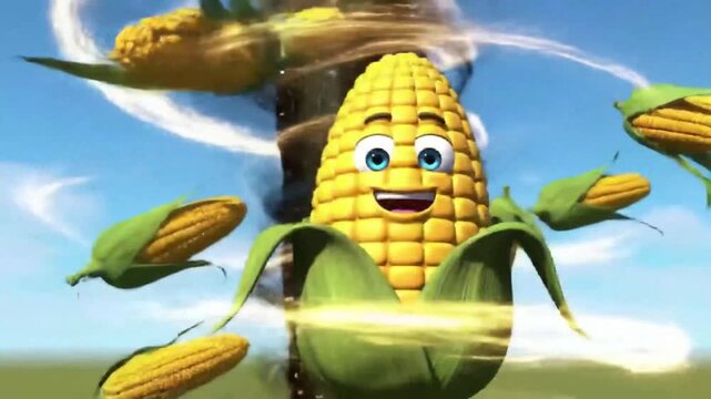 Animated corn animated illustration