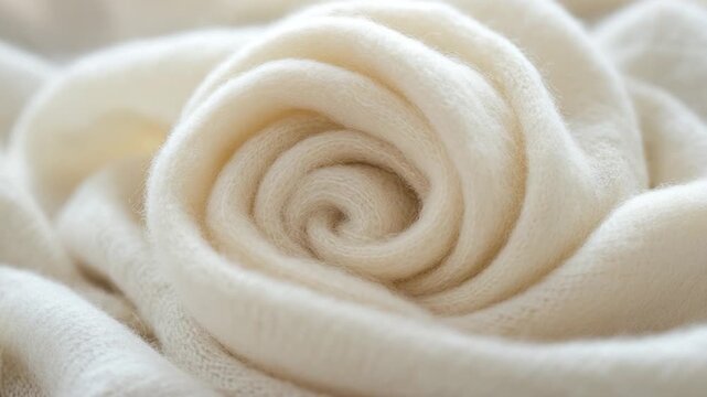 A close-up shot of a white blanket on a bed, great for interior design or bedding products