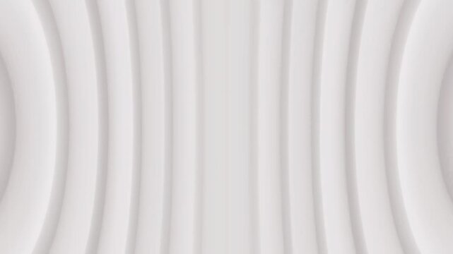 White Curved Vertical Ribbed Surface With Subtle Shadows And Highlights abstract background