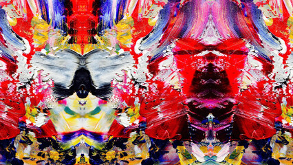 Abstract art background . Hand painting artwork on canvas .