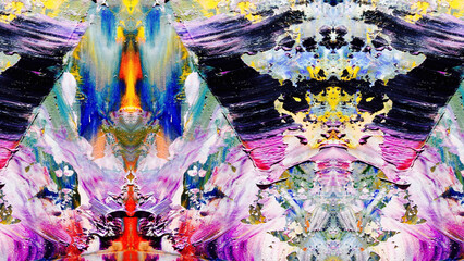 Abstract art background . Hand painting artwork on canvas .