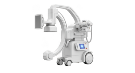 Modern mobile c-arm x-ray machine for advanced medical imaging diagnostics