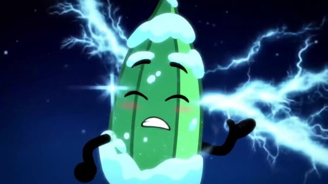 Cartoon vegetable shocked