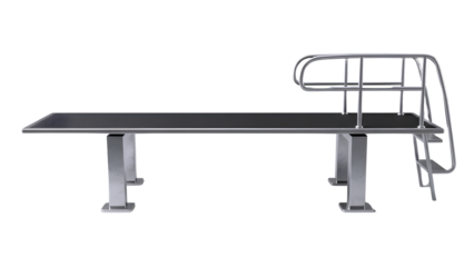 A diving board with a ladder isolated on transparent background