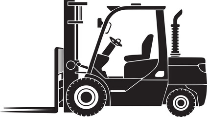 A  forklift designs silhouette vector illustration
