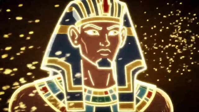 Ancient egyptian king illustration