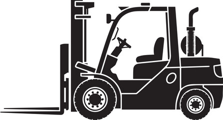 A  forklift designs silhouette vector illustration